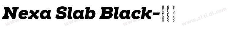 Nexa Slab Black字体转换